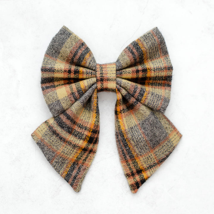 Willow Plaid Flannel Sailor Bow