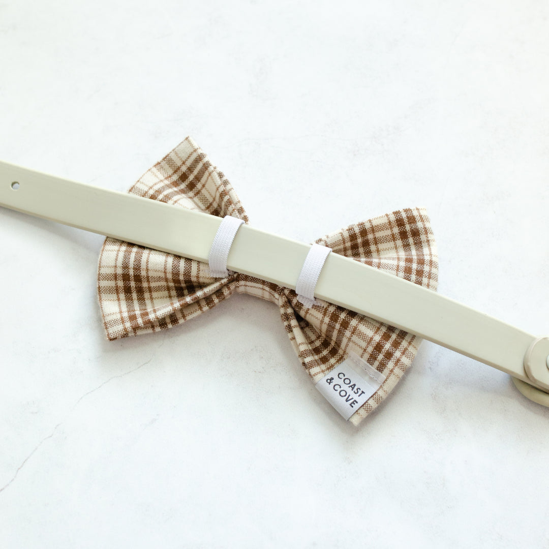 Woodland Plaid Flannel Bow Tie up