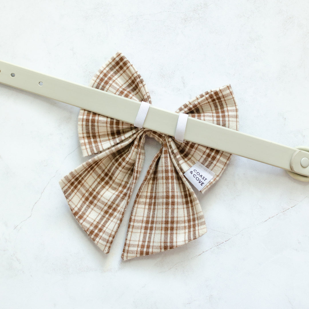 Woodland Plaid Flannel Sailor Bow