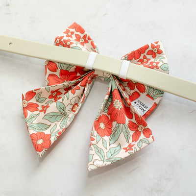 Holiday Floral Sailor Bow