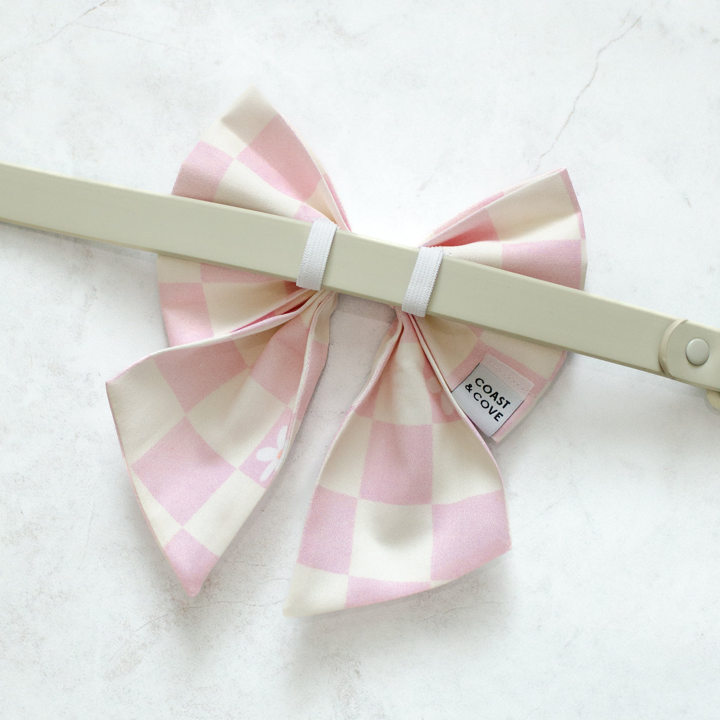 Millennial Pink Check Sailor Bow